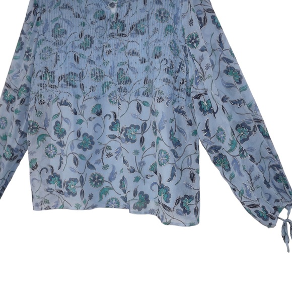 DUE Per DUE for HSN Women Plus size 100% Silk 2X Long Sleeves Blouse - Picture 7 of 9